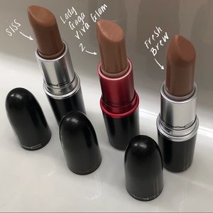 MAC Nude Lipstick Lot - Lady Gaga 2 Siss HTF Rare